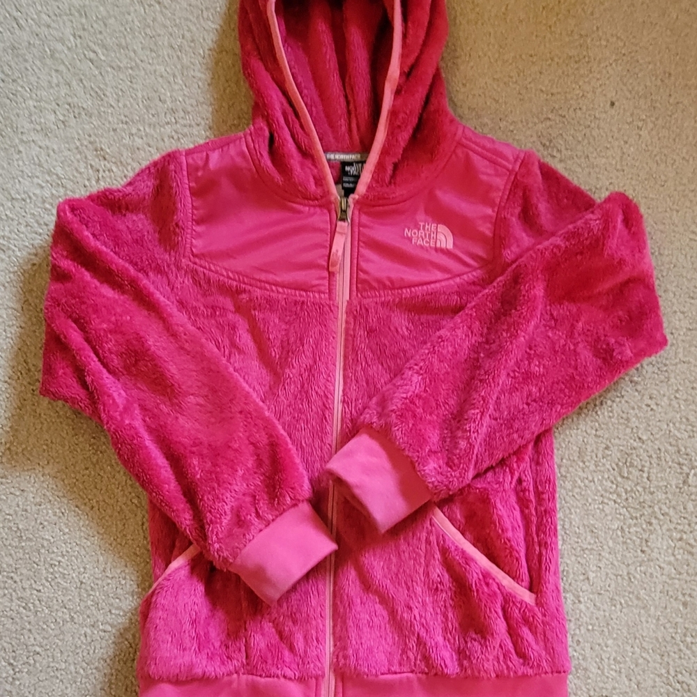 North Face zip up hoodie, girls
